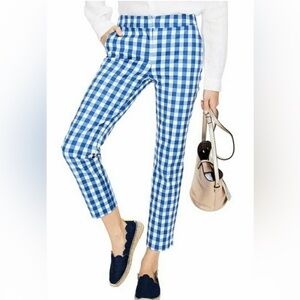 LIKE NEW Boden Riviera Blue Gingham Richmond Capri Pants - Size 8